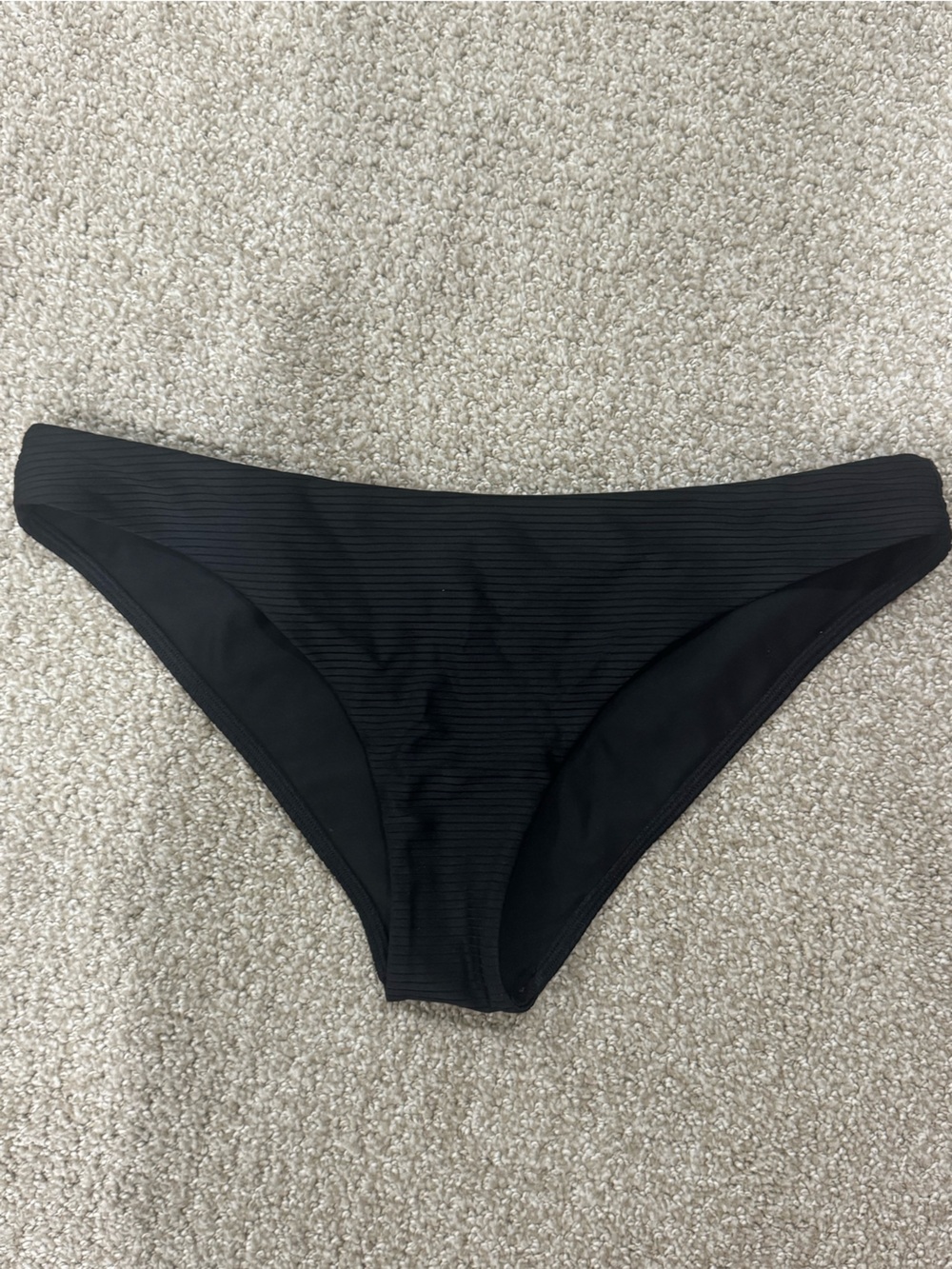 Beach Bunny Black Ribbed Bikini Scrunch Bottom